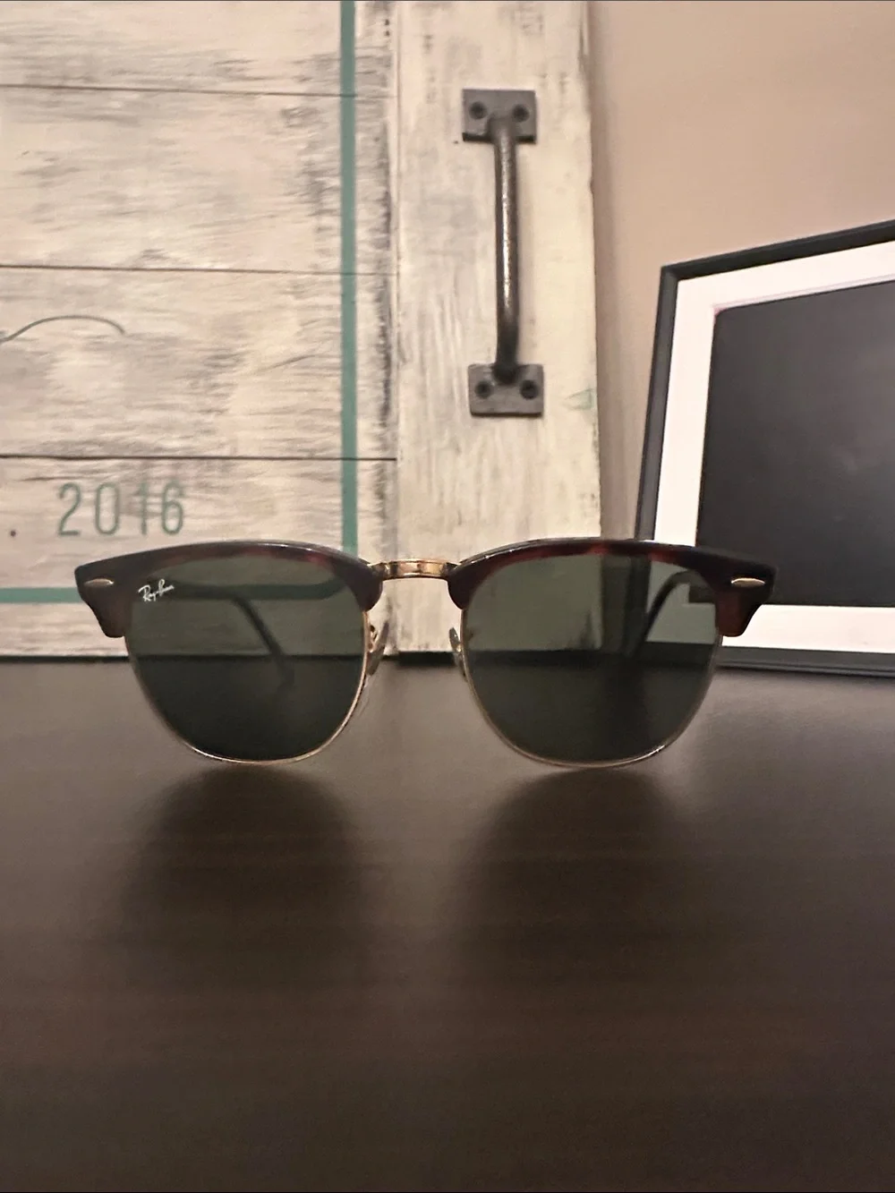 Ray-Ban Browline Sunglasses in Brown and Gold